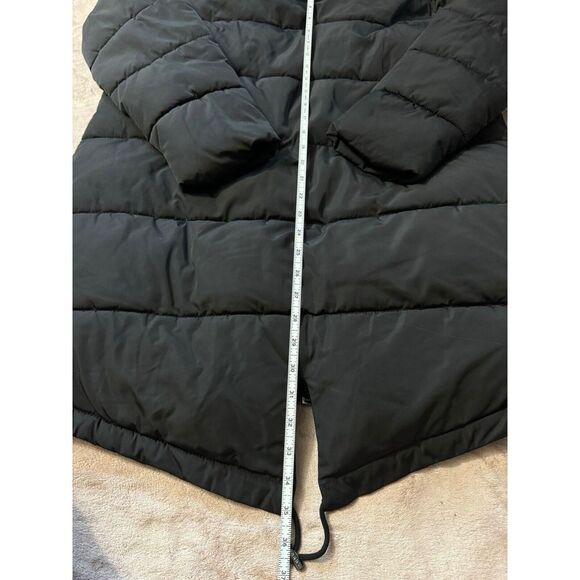 DKNY Donna Karan Faux fur-trimmed quilted shell‎ hooded coat Size Medium - Picture 13 of 14